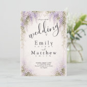 Regency Wisteria Einladung (Stehend Vorderseite)