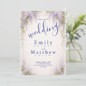 Regency Wisteria Einladung (Stehend Vorderseite)