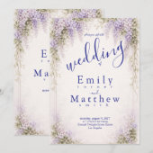 Regency Wisteria Einladung (Vorne/Hinten)