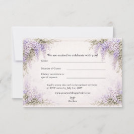 Regency-Wisteria-Hochzeit Dankeskarte