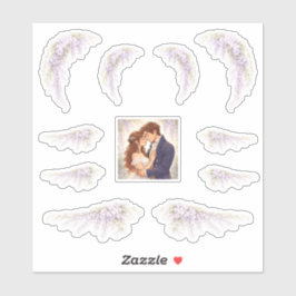 Regency-Wisteria-Hochzeitsaufkleber Aufkleber