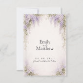 Regency Wisteria Save the Date Photo Card (Rückseite)