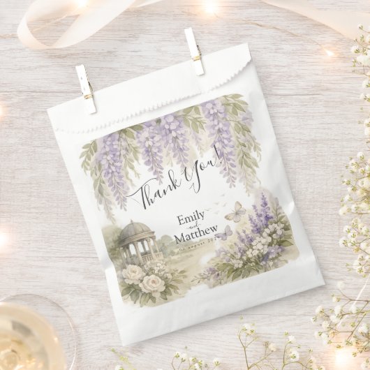 Regency Wisteria Small Wedding Favor Bags Geschenktütchen (Ausgeschnitten)