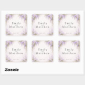 Regency Wisteria Square Wedding Stickers (Blatt)