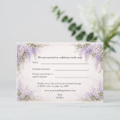 Regency Wisteria Wedding Dankeskarte (Stehend Vorderseite)