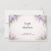 Regency Wisteria Wedding Dankeskarte (Rückseite)