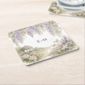 Regency Wisteria Wedding Rechteckiger Pappuntersetzer (angewinkelt)