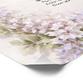 Regency Wisteria Wedding Seating Chart Poster (Ecke)