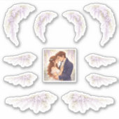 Regency Wisteria Wedding Stickers Aufkleber (Vorderseite)