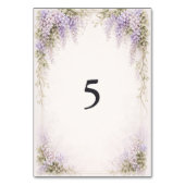 Regency Wisteria Wedding Table Number Card Tischnummer (Rückseite)
