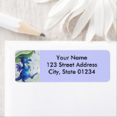 Regendrache-Rücksendeadressen-Aufkleber (Insitu)