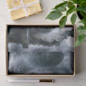 Regendurchtränkte Stadtfrau Dunkelblaue Decoupage Seidenpapier (Geschenk)