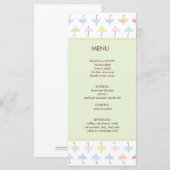 Regenduschmenü Menükarte (Vorne/Hinten)