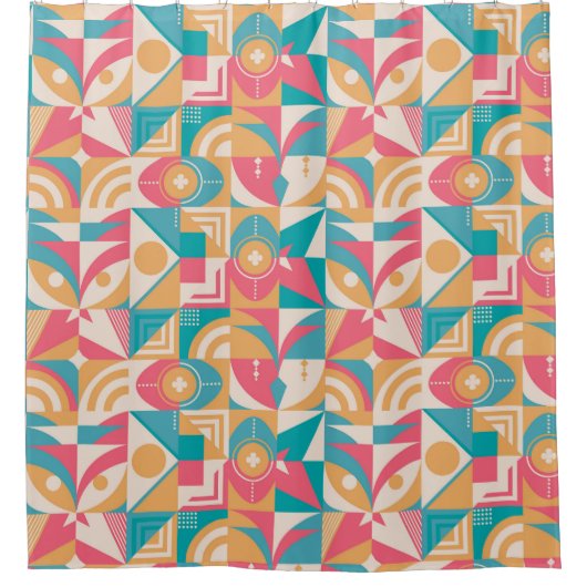 Regenduschvorhang für Reto Geometric Muster Duschvorhang (Vorderseite)