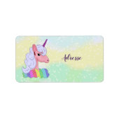 Regeneinhorn Adressaufkleber (Vorne)