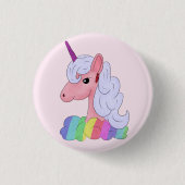 Regeneinhorn Button (Vorderseite)