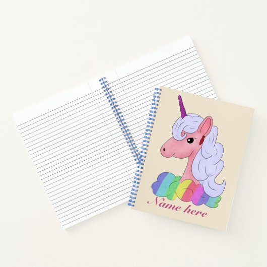 Regeneinhorn, personalisierter Notizblock (Innenseite)