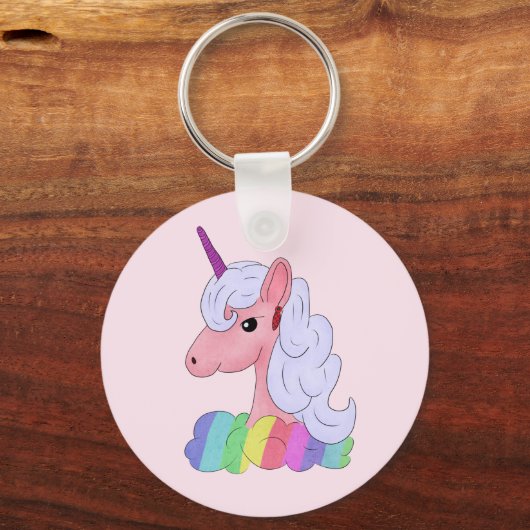 Regeneinhorn Schlüsselanhänger (Vorderseite)