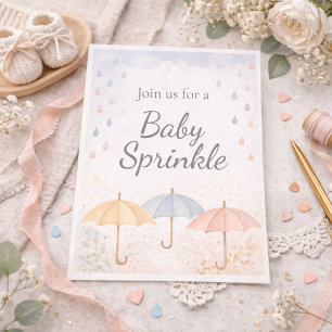 Regeneinladung für Baby Sprinkle Einladung