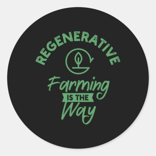 Regenerative Landwirtschaft Runder Aufkleber (Vorderseite)