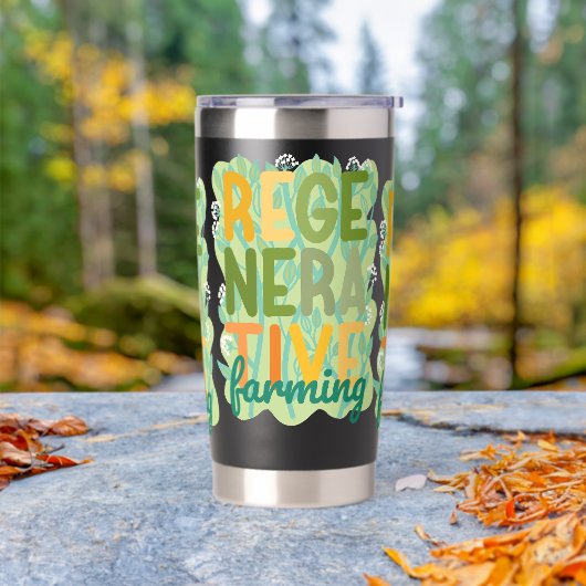 Regenerative Landwirtschaft und gesundes Leben grü Thermobecher (Außenbereich)