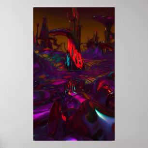 Regenerativer Tsunami der Schöpfung - Ken Gage Art Poster