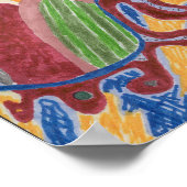"Regenfall" 19x13 Abstrakte Kunst Poster (Ecke)