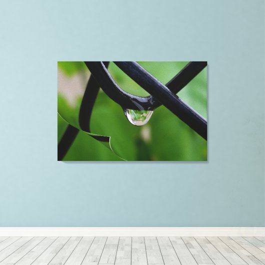 Regenfall Leinwanddruck (Insitu (Holzboden))