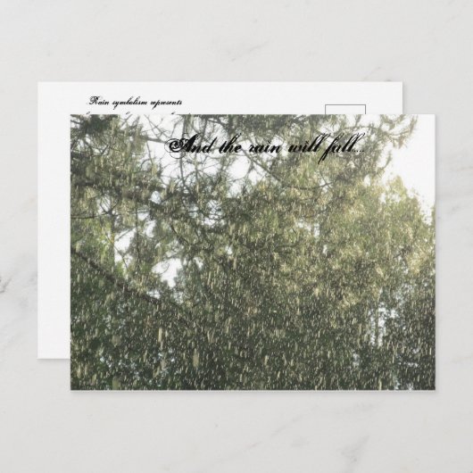 Regenfall Postkarte (Vorne/Hinten)