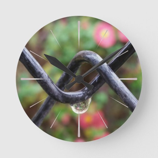 Regenfall Runde Wanduhr (Vorderseite)