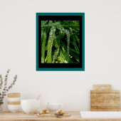 Regenfälle beim Grasdruck Poster (Küche)