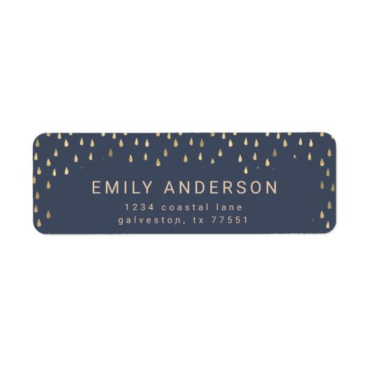 Regenfälle Imitate Foil Rücksendeadresse (Vorne)