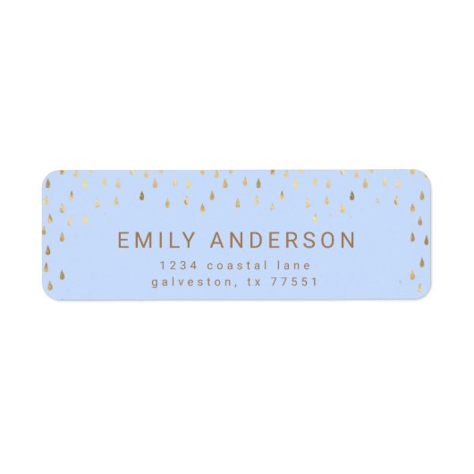 Regenfälle Imitate Foil Rücksendeadresse (Vorne)