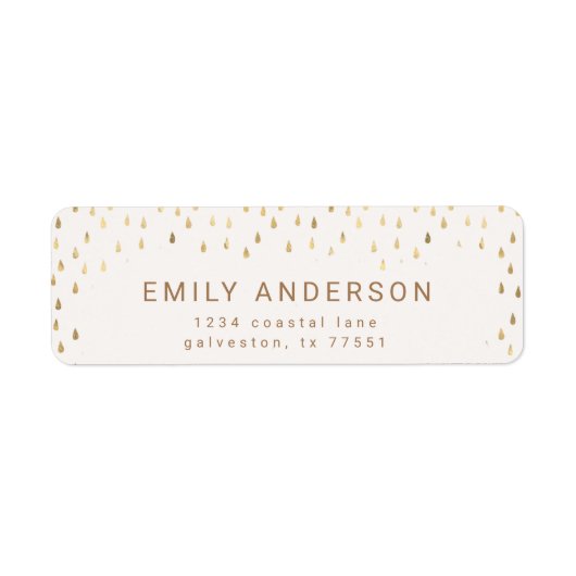 Regenfälle Imitate Foil Rücksendeadresse (Vorne)