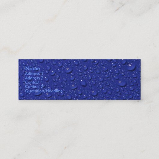 Regenfälle - Visitenkarte (Vorderseite)