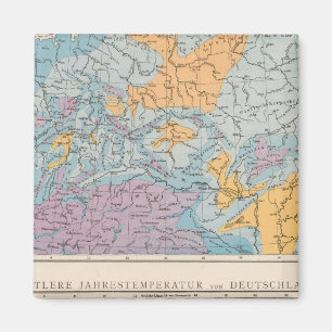 Regenfallkarte Deutschlands Magnet