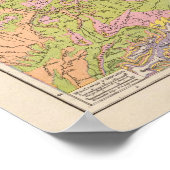 Regenfallkarte Deutschlands Poster (Ecke)