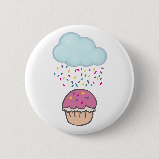 Regenfalten auf Cupcake Button (Vorderseite)