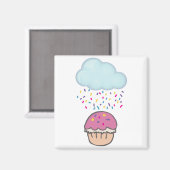 Regenfalten auf Cupcake Magnet (Vorderseite/Rückseite)