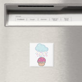 Regenfalten auf Cupcake Magnet (In Situ (Geschirrspüler))