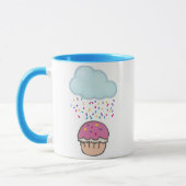 Regenfalten auf Cupcake Tasse (Links)