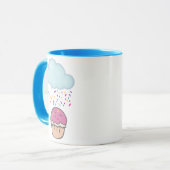 Regenfalten auf Cupcake Tasse (Vorderseite Links)