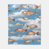 Regenfisch Fleecedecke (Vorderseite)