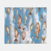 Regenfisch Fleecedecke (Vorderseite (Horizontal))