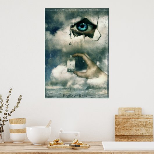 Regenflasche Poster (Küche)