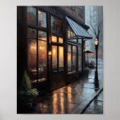Regengasse Bistrostreet Cafe-Wandposter Poster (Vorne)
