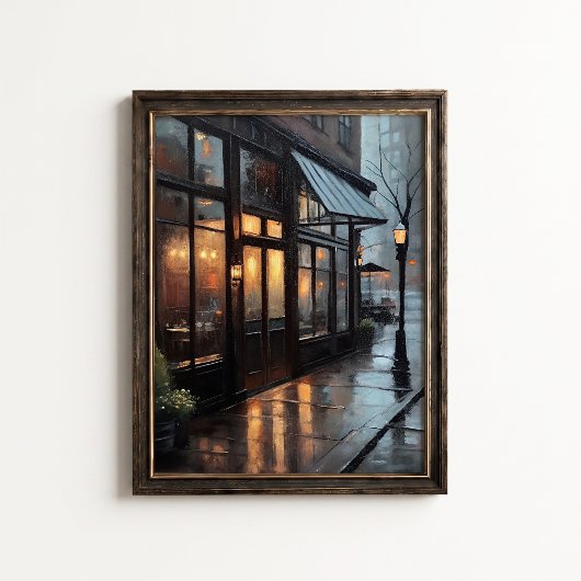 Regengasse Bistrostreet Cafe-Wandposter Poster