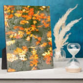 regengefallene Blätter Fotoplatte (Seite)