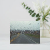 Regengefleckte Windschutzscheibe Postkarte (Stehend Vorderseite)