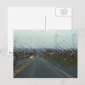 Regengefleckte Windschutzscheibe Postkarte (Vorne/Hinten)